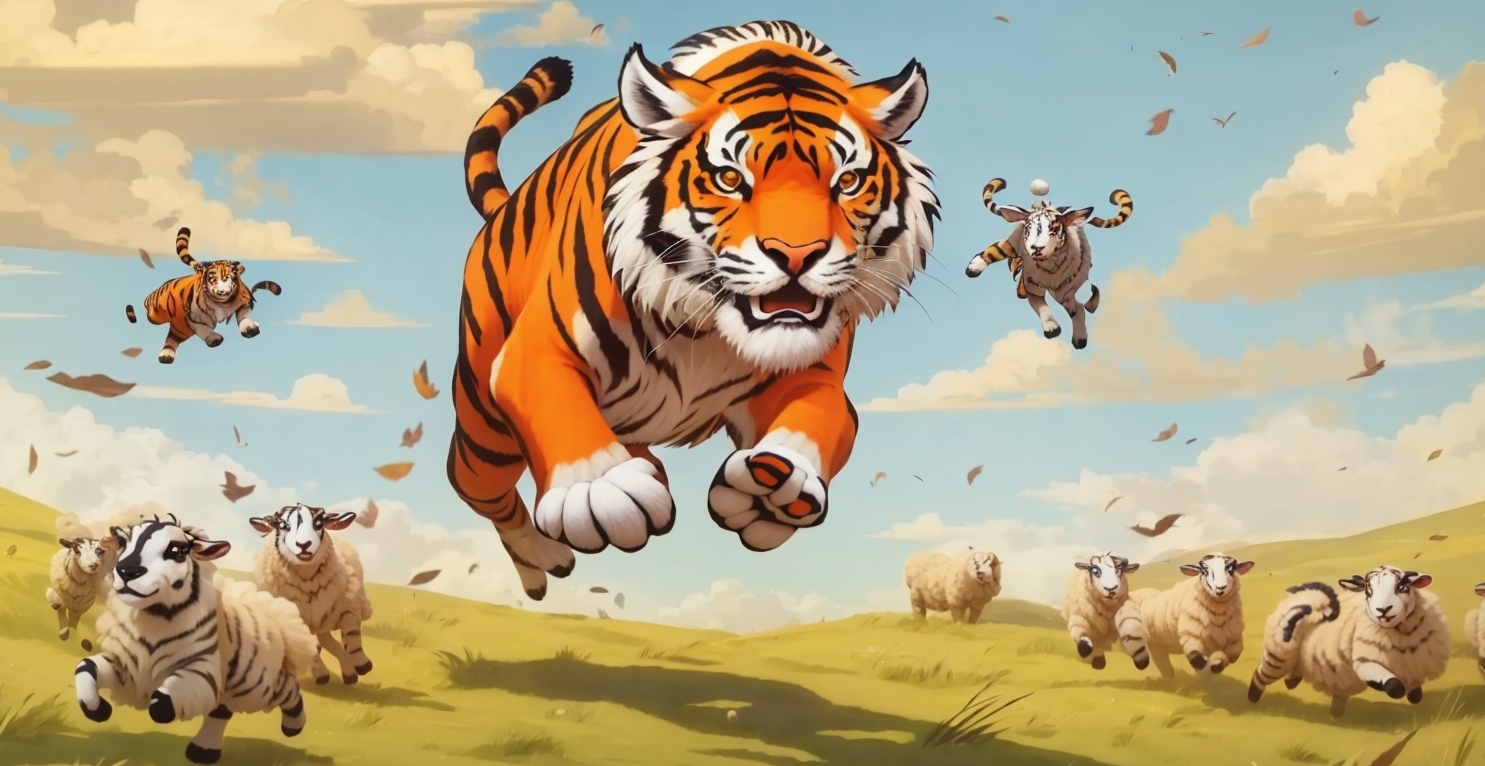 100 tigers to catch 100 sheep Riddle