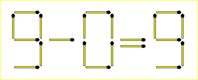 2 Matchsticks Equation Puzzle