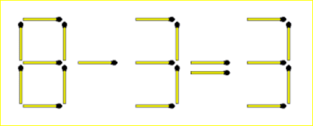 3 - 3 = 8 MatchStick Riddle