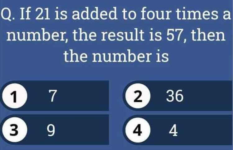 Answer Fast Maths Brain Teaser