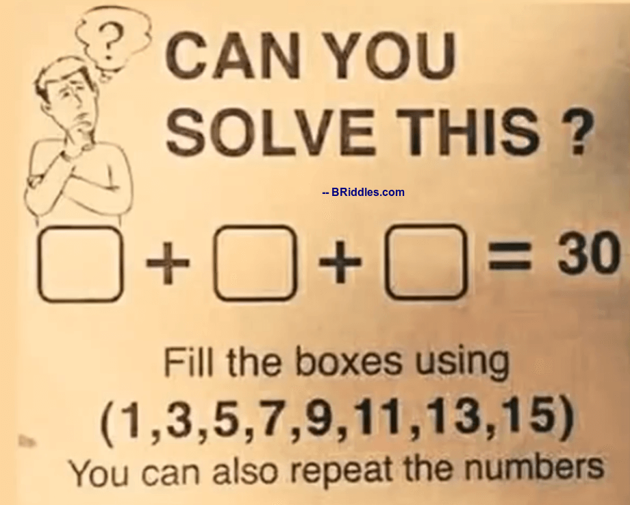 Fill the boxes By Numbers Riddle