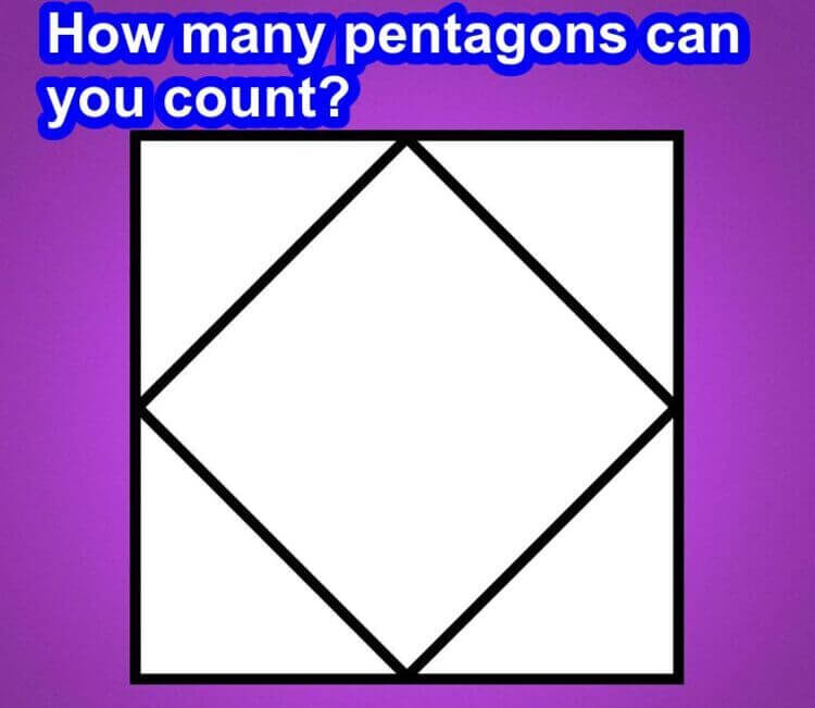 How many pentagons are there in the figure