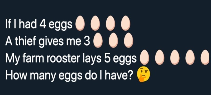 I had 4 eggs Riddle