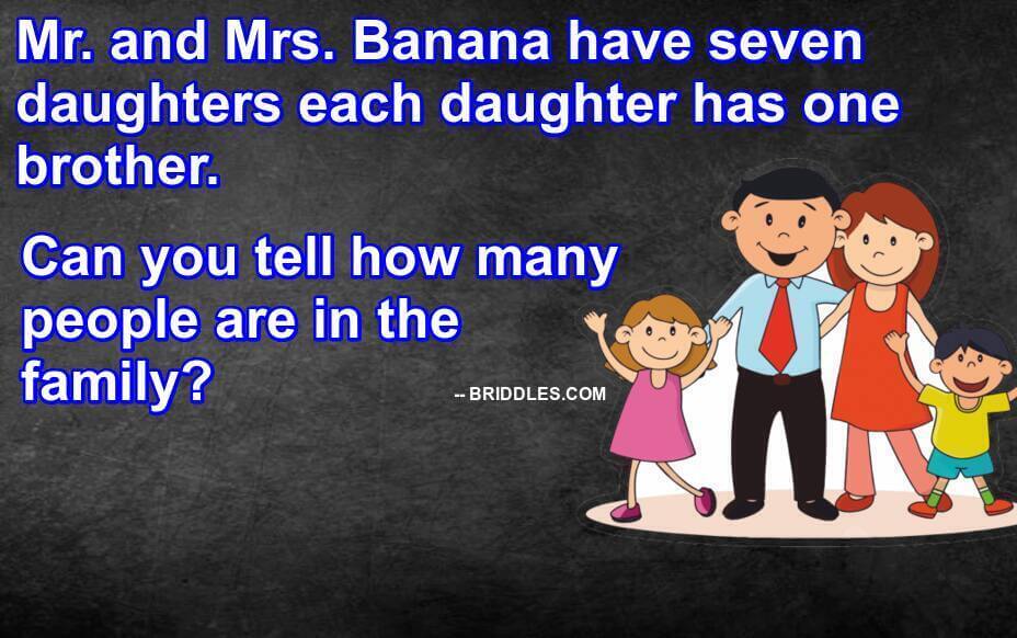 Mr. and Mrs. Banana Family Riddle