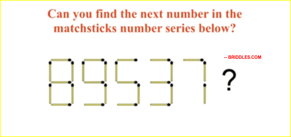 Next number in matchstick Brain Teaser