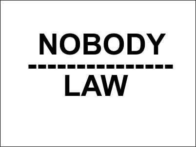 Nobody Law Rebus Riddle