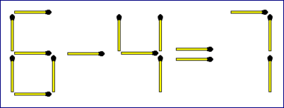 Simple MatchSticks Equation Riddle