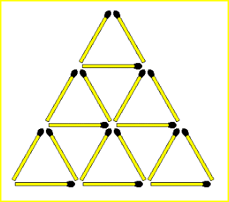 Three Triangles Matchsticks Riddle